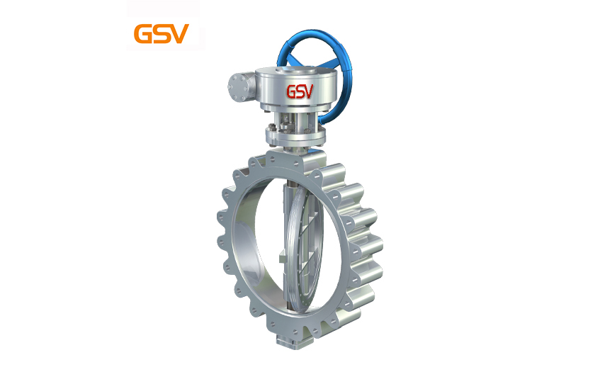 Single eccentric wafer butterfly valve