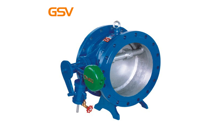 Micro retarder closed butterfly check valve